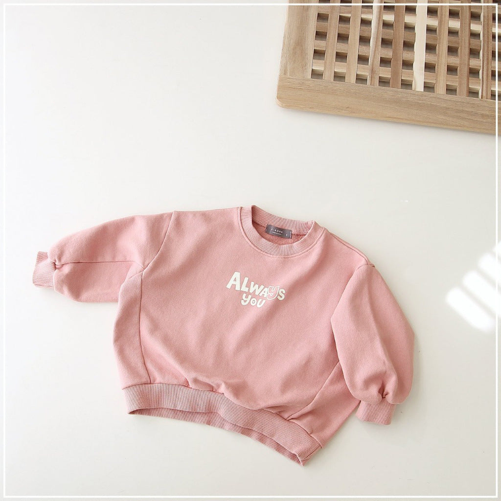 Children Toddler Long-sleeved Spring And Autumn Pullover Versatile Top
