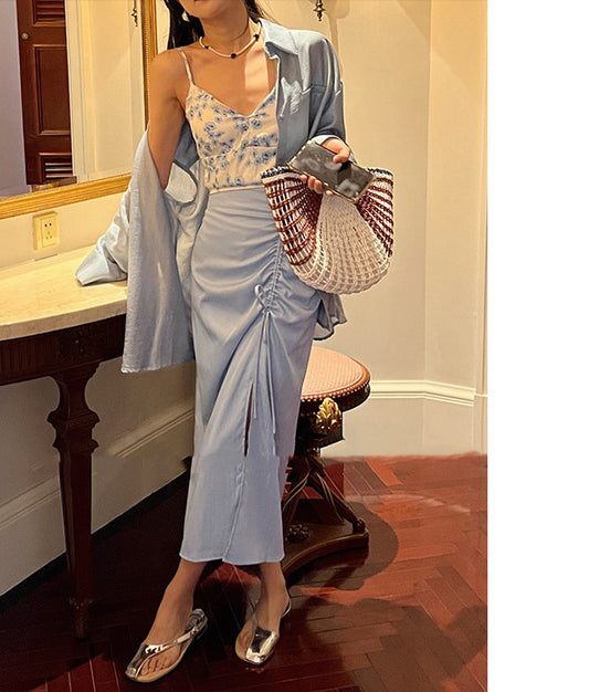 Black Suit Skirt Women's Sweater