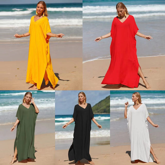 Bohemian Beach Cover-up Robe Loose Long Dress Bikini Cover