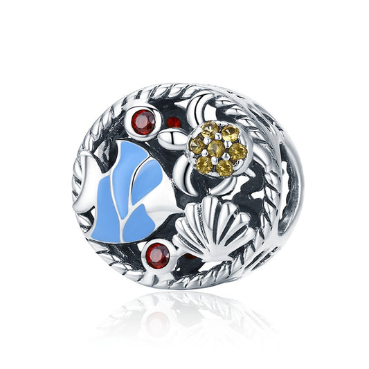 Sterling Silver Mermaid Beads Charms Fit Original Design Bracelet DIY Jewelry