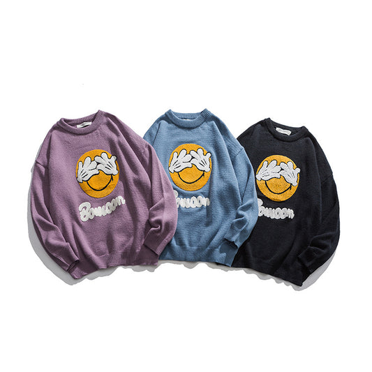 Knitwear Men's Couple Clothes Student Trendy Men's Sweater Loose Casual Pullover