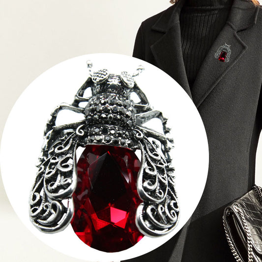 Glass Acrylic Golden Cicada Brooch Men And Women Same Style