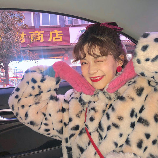 Faux Fur Leopard Fur Coat Fur