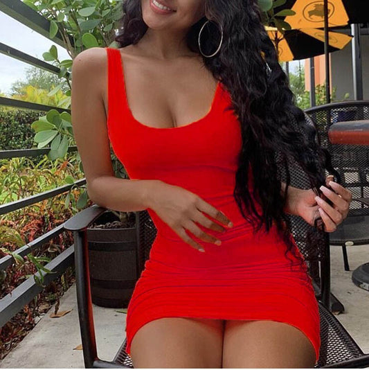 Off Shoulder Mini Bodycon Summer Dress Women Backless Club