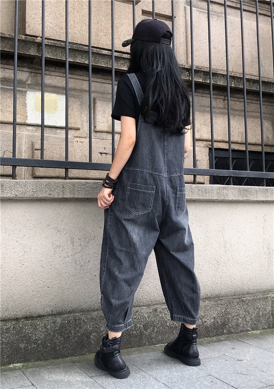 Plus Size Straight Loose Cropped Jumpsuit