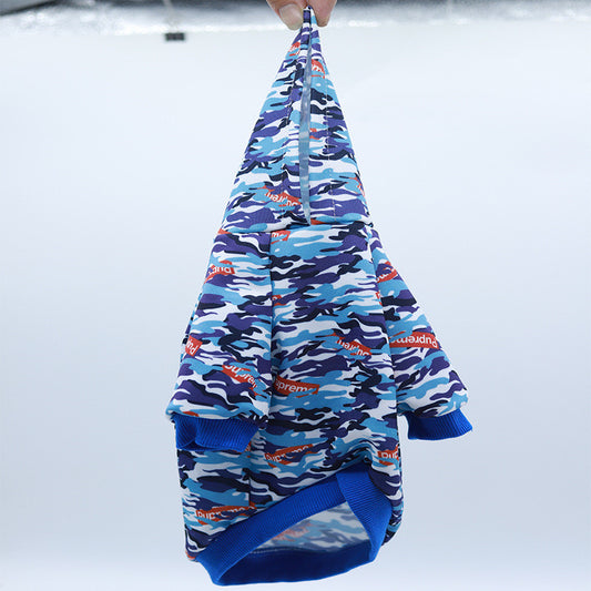 Camouflage Pet Hoodie With Print Pet Outfit