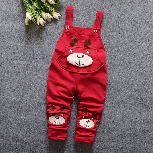 Children's clothing new girl suit spring cute strap set