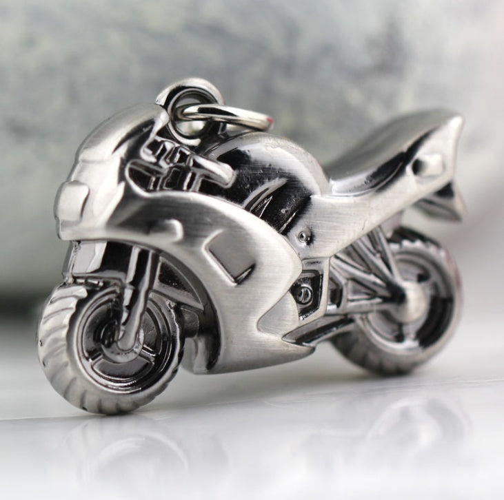 Simulation model motorcycle keychain creative car keychain key ring promotional gift key chain