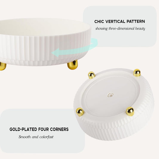 Makeup Perfume Organizer Tray 360 Degree Rotating Lazy Susan Skincare Lotion Organizer Spinning Cosmetics Storage For Dresser, Vanity, Bathroom Countertop