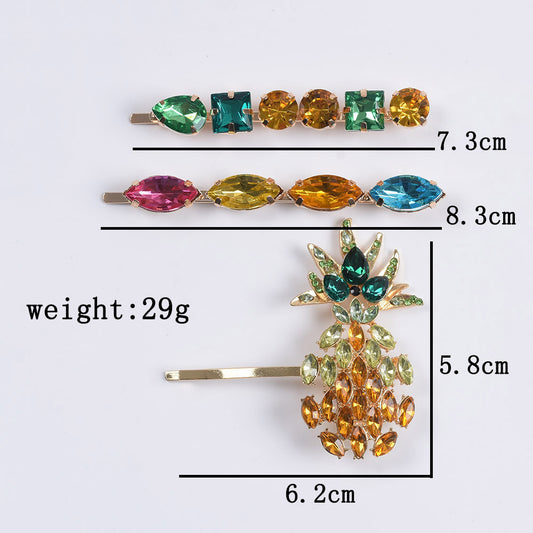 Hair Color Pineapple Clip Three-piece Set