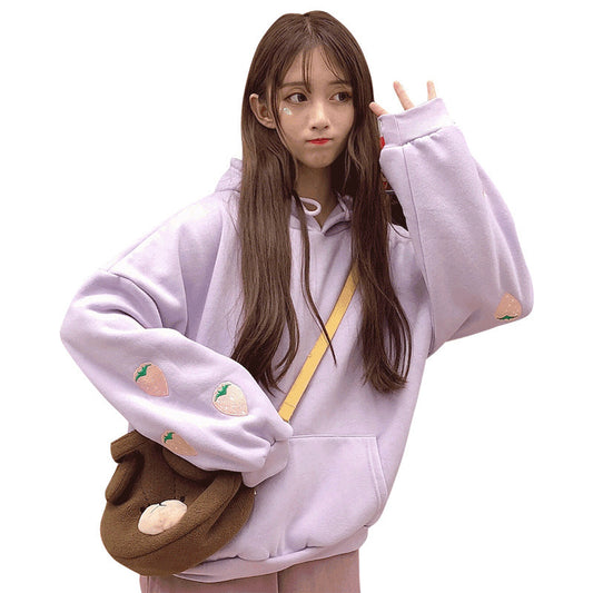 Strawberry plus velvet sweatshirt