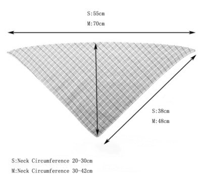 Cross-border new classic plaid pet saliva towel double dog triangle towel dog scarf pet