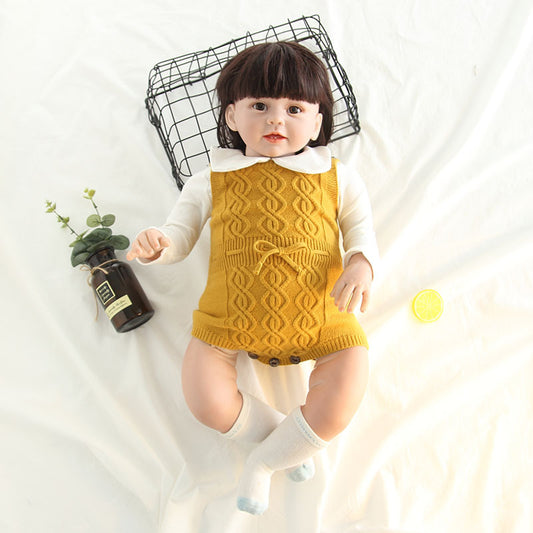 Baby rabbit velvet core-spun bodysuit