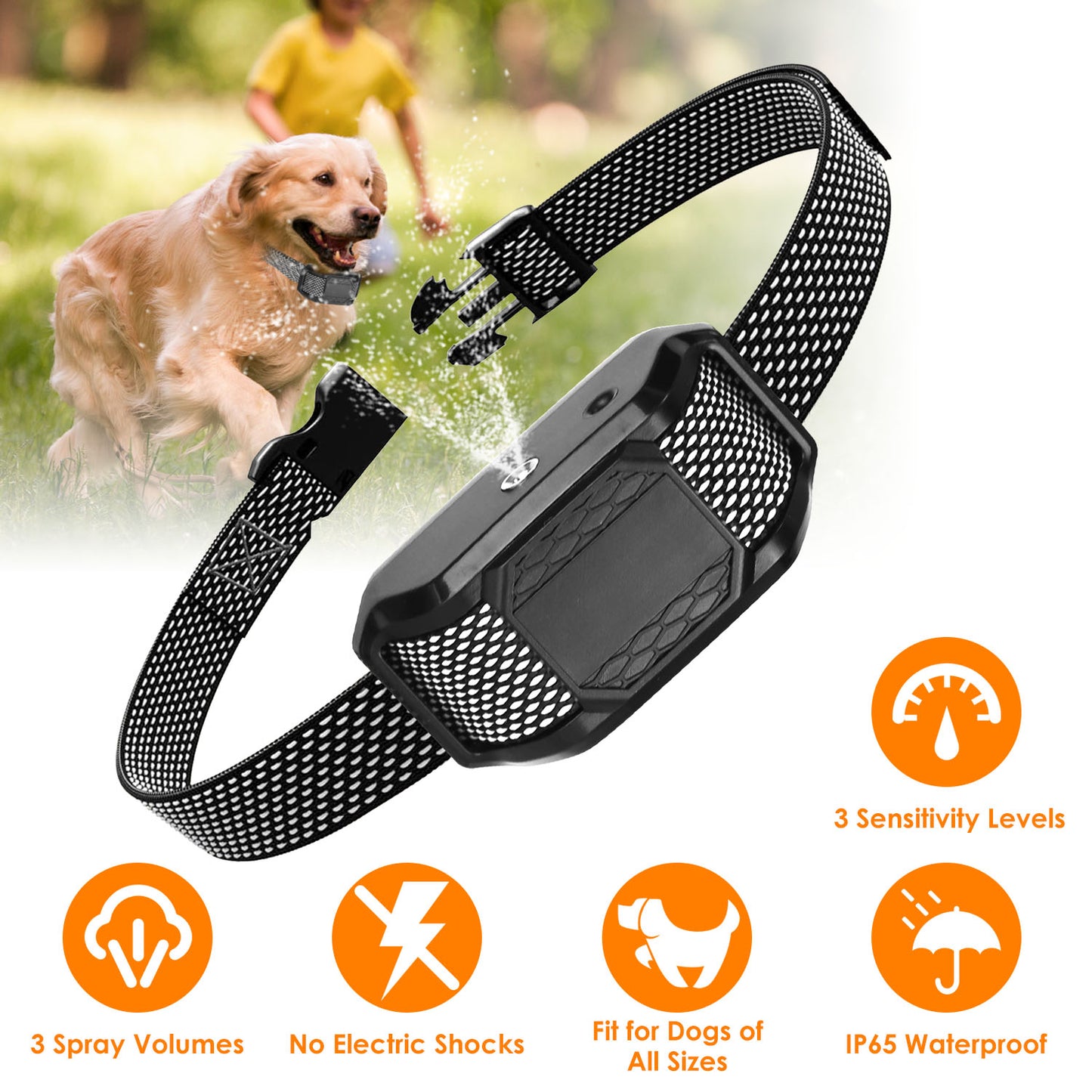 1Pc Citronella Bark Collar For Dogs Spray Bark Collar Anti Barking Control For Small Medium Large Dogs IP65 Waterproof No Electric Shocks