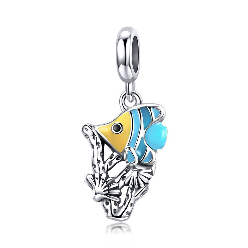 Sterling Silver Mermaid Beads Charms Fit Original Design Bracelet DIY Jewelry