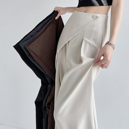 High-grade Two-piece Suit Wide-leg Pants For Women