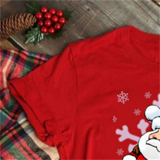 Cartoon Fashion Letter Plus Size Crew Neck Top For Women