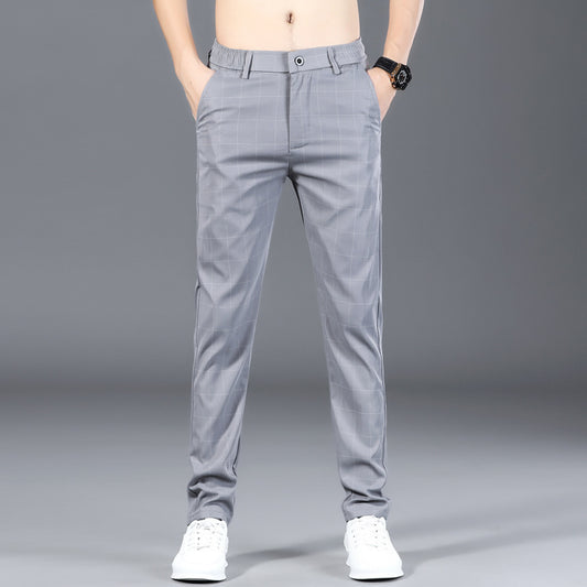 Black Plaid Mens Dress Pants