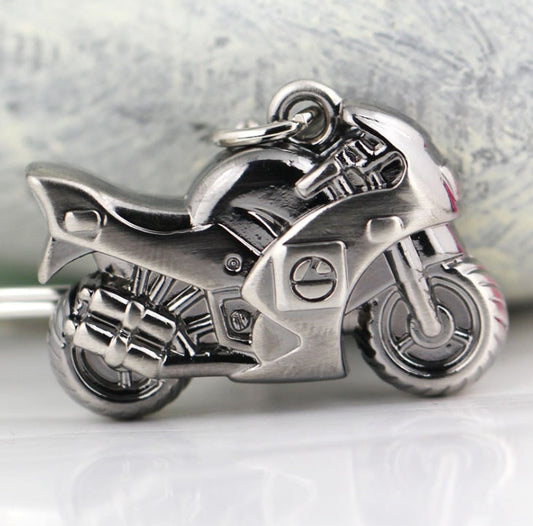 Simulation model motorcycle keychain creative car keychain key ring promotional gift key chain