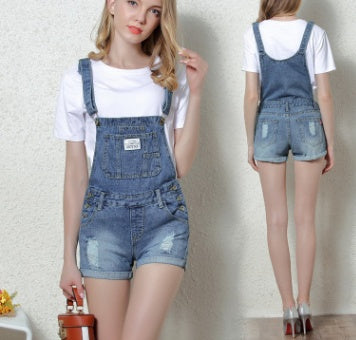 Denim Short Overalls