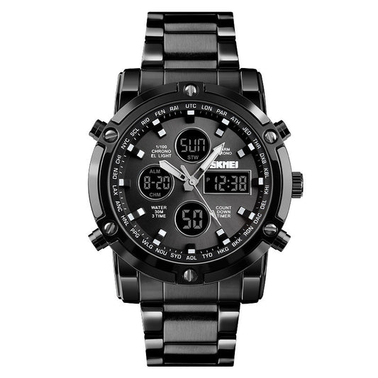 Men's dual movement watch