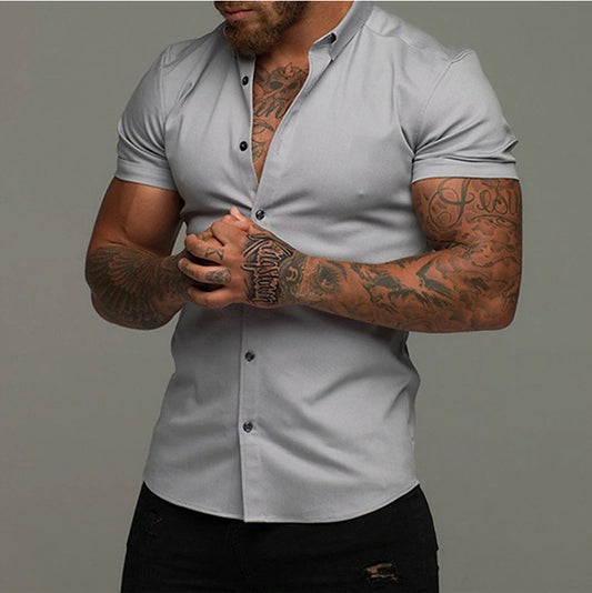 Muscle Men Shaping Simple Shirt