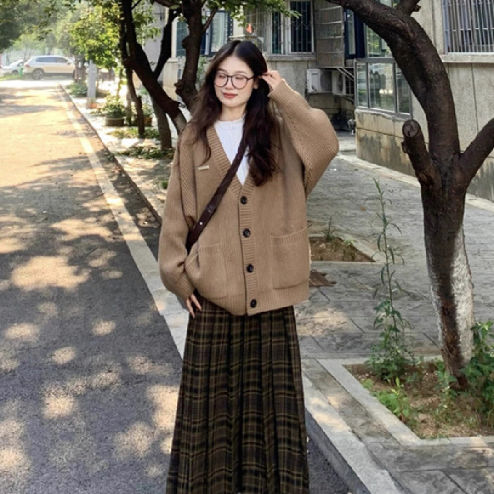 Women's Sweater Skirt Two-piece Suit