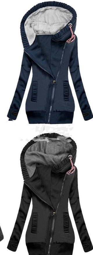 Medium - length slim trench coat for versatile women