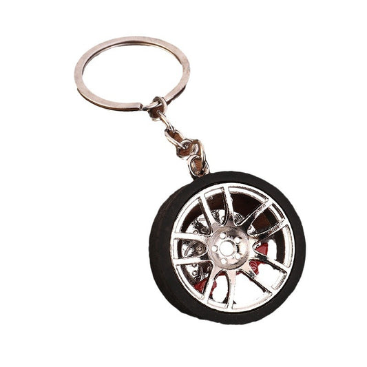 Car Modification Caliper Brake Disc Wheel Hub Car Keychain