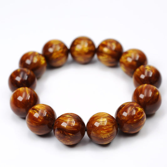 Golden silk sea willow bracelet men