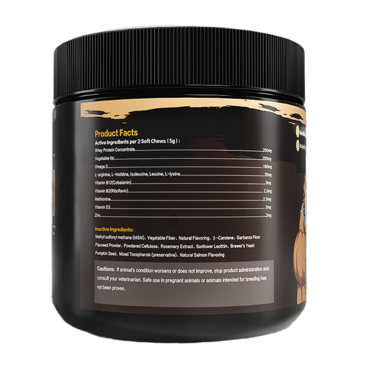 Muscle Gain Chews For Dogs High Protein Dog Food Health Supplement Premium Muscle Builder For All Breeds Soft Dog Chews