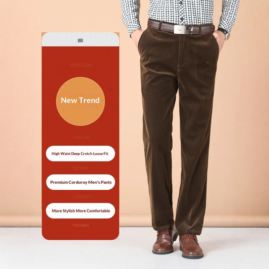 Men's Casual Straight-leg Loose-fit Trousers