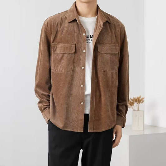 Vintage Corduroy Workwear Shirt Men