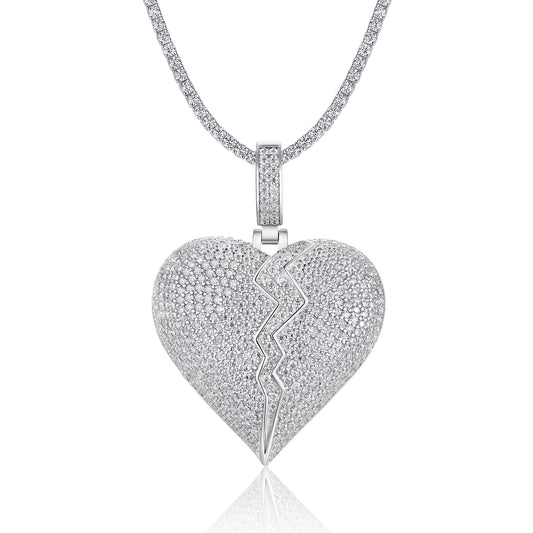 Telepathy - A Fashionable And Trendy Necklace Pendant Set With Top-quality Moissanite S925 In Silver And Platinum Plating Can Be Tested With A Diamond Pen