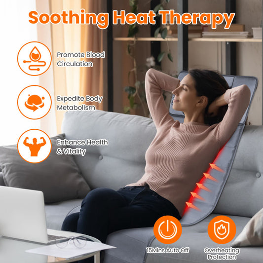 Full Body Electric Massage Cushion, Back Massage Mattress Chair Cushion With Neck Massage Pillow,With 10 Types Of Vibrating Motor Timers