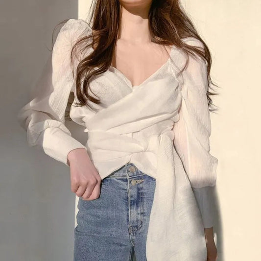 Fashion Elegant Chiffon Blouse Top For Women