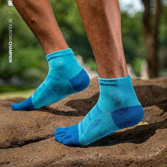 Professional Mid-Calf Five-Finger Running Socks For Outdoor Marathons