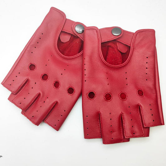 Winter Sheepskin Half Finger Gloves