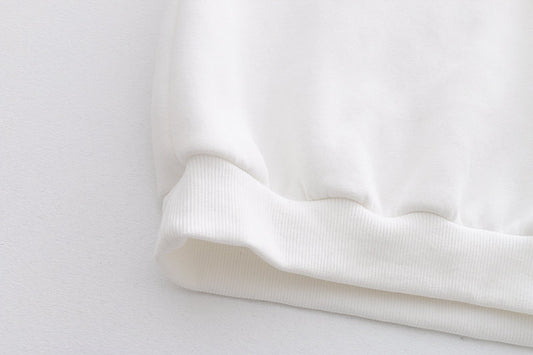 Plum Blossom Printed Hooded Sweatshirt Girl