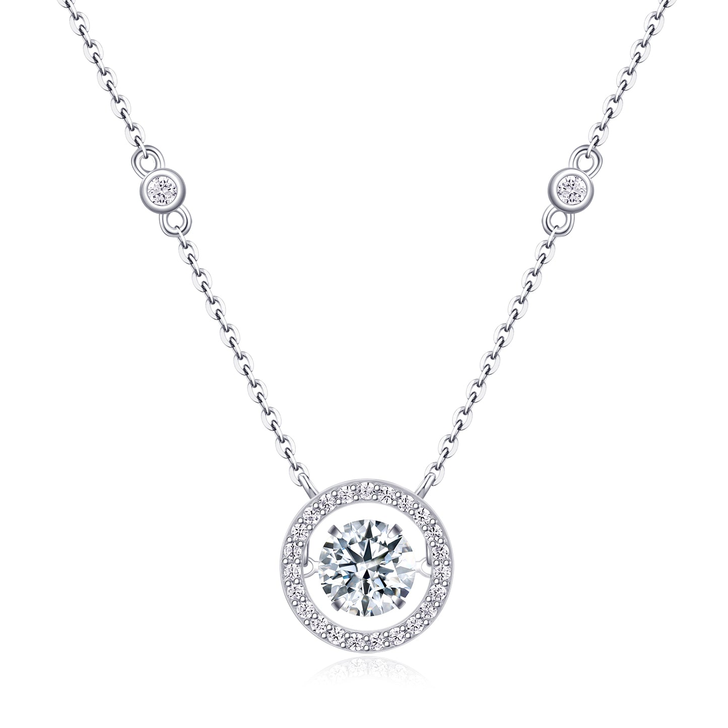 Mobius Necklace - A Fashionable And Light Luxury Jewelry Pendant Necklace Set With Top-quality Moissanite, S925 Silver Plated Platinum