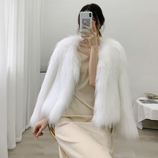 Fox Fur Coat Women Short Fashion
