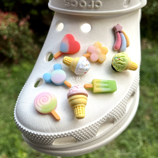 Shoe Flower Lollipop Macaron Cave Shoes Decoration Flower Hole Hole School Bag Decoration