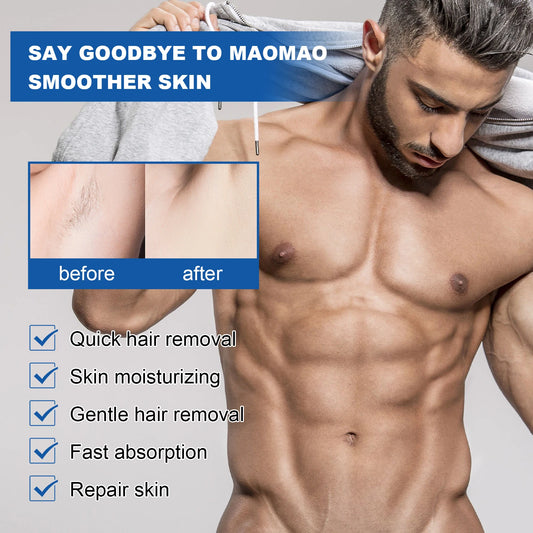 East Moon 60ml Body Hair Remover Cream For Men Epilation Nourishing Gently Painless Hair Growth Inhibitor Men Depilatory Cream