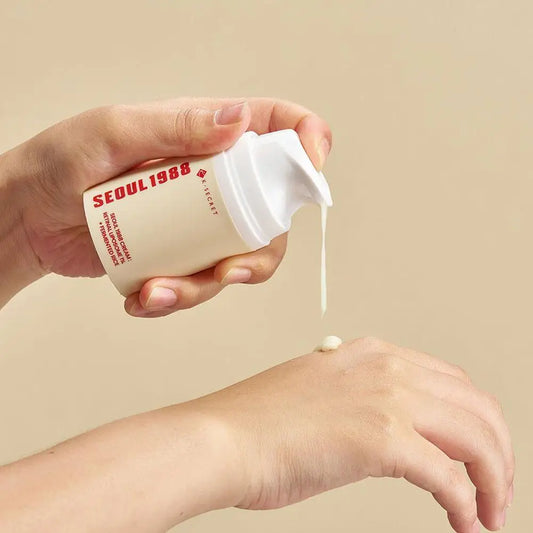 Korean Seoul 1988 Set Retinol Eye Cream Face Serum 2% Black Ginseng Niacinamide Rice VC Improve Closed Comedones Brighten Skin