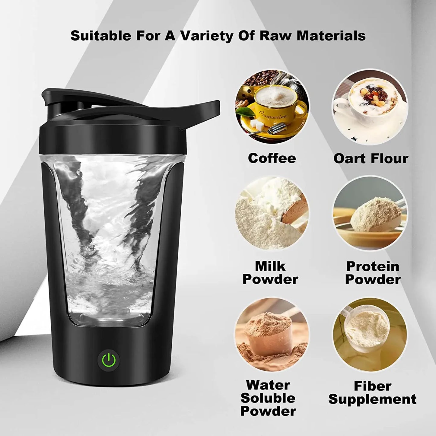 Blenders Cup Electric Mixing Cup Portable Protein Powder Shaker Bottle Mixer 450ml For Travel Home Office Kitchen Tools