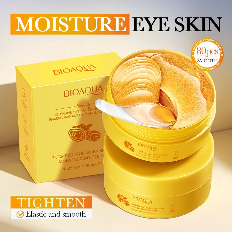 80pcs BIOAQUA Crystal Collagen Eye Mask Anti Dark Circles Anti-Wrinkles Moisturizing Anti-Aging Retinol Eye Patches Skin Care