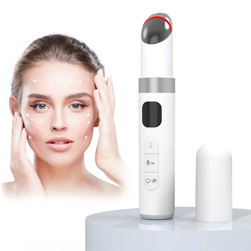 【BEST WISHES】Microcurrent EMS Electric Eye Massager Reduce Wrinkles Remove Dark Circles Hot Vibrations Beauty Skin Care Device