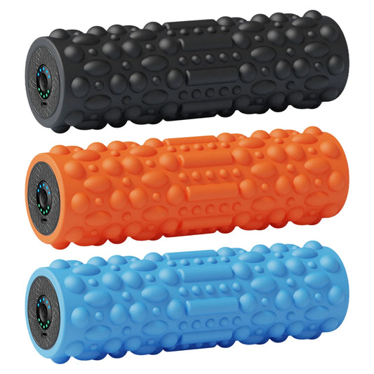 Electric Vibrating Foam Roller Massage Column Rechargeable Exercise Roller 5 Modes Muscle Roller for Yoga Pilates