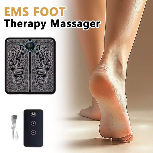Electric Foot Muscle Massage Pad Feet Muscle Stimulator Acupuncture Foot Mat Improve Blood Circulation For Home Travel Relax