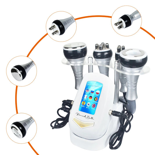 4 IN 140K Cavitation Ultrasonic Body Slimming Machine Beauty Device Facial Massager Skin Tighten Face Lifting Vacuum Suction